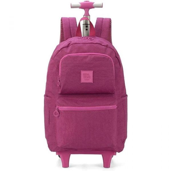 Mochila Com Rodinhas Luxcel UP4YOU Pink MC51617UPPK