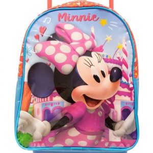 Mochila Com Rodinhas Minnie Mouse X2 Grande Xeryus 10550