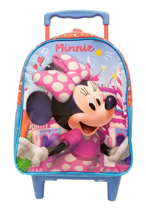 Mochila Com Rodinhas Minnie Mouse X2 Grande Xeryus 10550