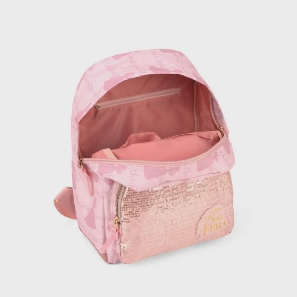 Mochila Costa Luxcel A Bela E A Fera Feminina Rosa MS46452PSRA