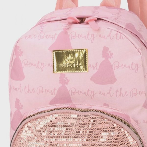 Mochila Costa Luxcel A Bela E A Fera Feminina Rosa MS46452PSRA