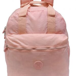 Mochila Costa Trendy Crinkle Rosa Claro Com Chaveiro Pelúcia Xeryus 11185