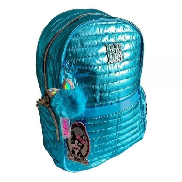 Mochila Metalizada Rebeca Bonbon Born In Paris Cores Azul Lilás Rosa RB3115