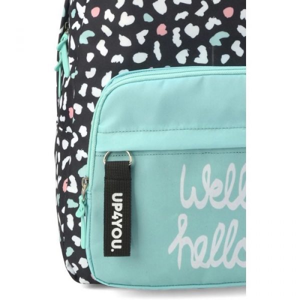 Mochila Up4You Well Hello Verde E Preta MS46357UP