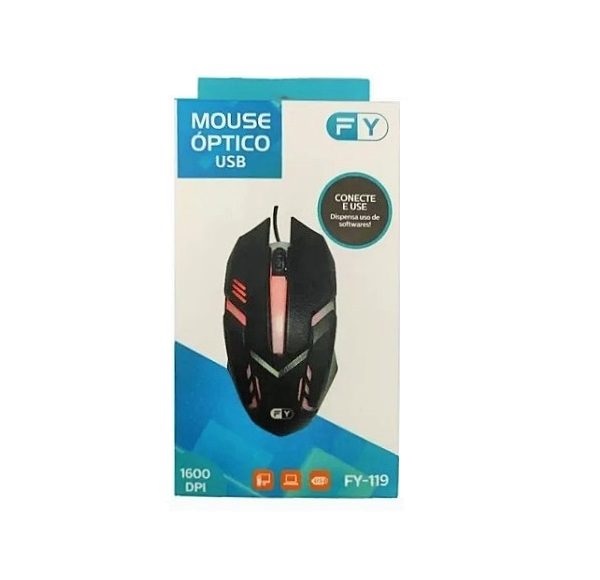 Obuyke 1 PC Mouse Oco Para Jogos Mouse Para Laptop Com Fio USB Mouse Com  Fio Para Desktop PC Iluminado Para Jogos Mouse Portátil Para Jogos Mouse  Legal Para Jogos Com Fio