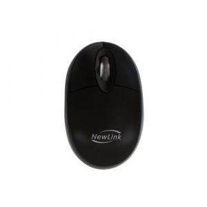 Mouse New Link Fit Mini Optico Usb 1000dpi Preto 3 Botões MO303C