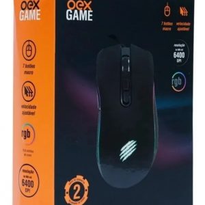 Mouse Oex Game Onyx 6400DPI USB Preto MS324
