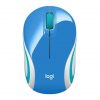 Mouse Sem Fio Mini USB 1000 DPI Azul M187 - Logitech