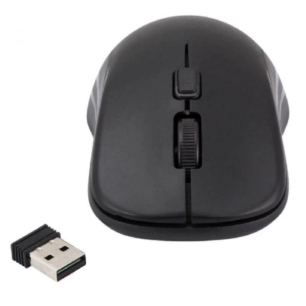 Mouse USB Sem Fio 1000DPI Preto 5+ Office 0150080