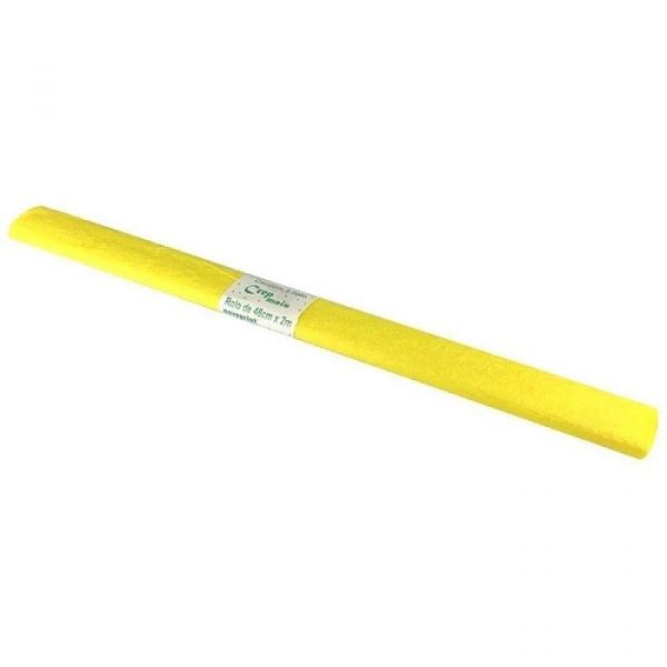 Papel Crepom Novaprint Liso Amarelo c/ 10 unidades CRV400041