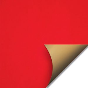Papel Kraft Vermelho-Ouro 49x69cm Folha