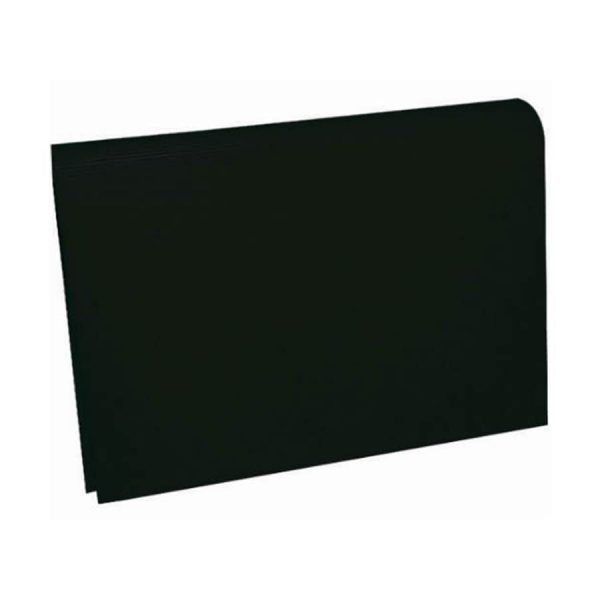 Papel Micro Ondulado 50 x 80cm Preto c/ 10 Folhas