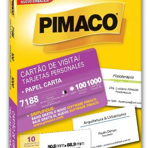 Papel Micro Serrilhado Pimaco 7188 Personal Cards c/ 100 Folhas - Cartão de Visita