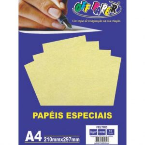 Papel Off Paper Feltro Creme 30grs A4 10fls 10501