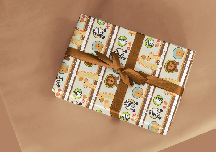 Papel Presente Bobina Couche Infantil 156 60cm 100 Metros - Gessele