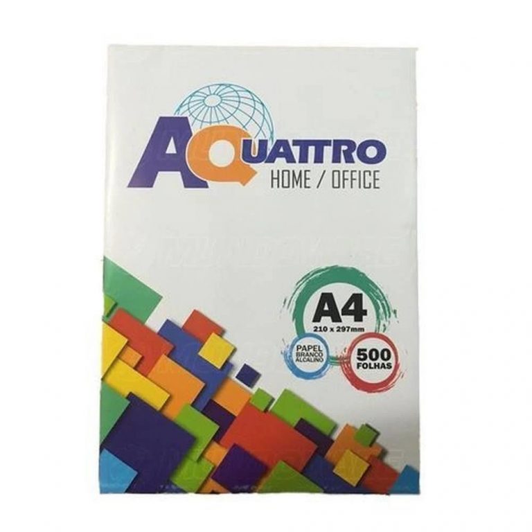 Papel Sulfite A4 Aquattro Branco Resma 500 Folhas Caixa Com 10 Pacotes Papelaria Criativa 7440