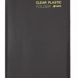 Pasta Catálogo Clear Plastic Folder Preta Ofício 20Fls Plastpark 5649