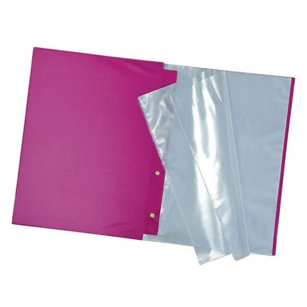 Pasta Catálogo Oficio Pink Com 50 Plásticos Dac 1090PI
