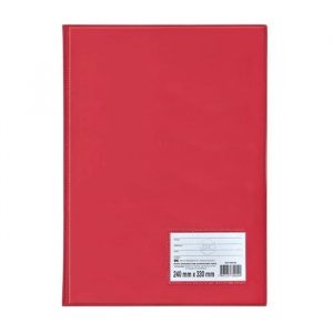 Pasta Catálogo Oficio Vermelho Com 50 Plásticos Dac 1090VM