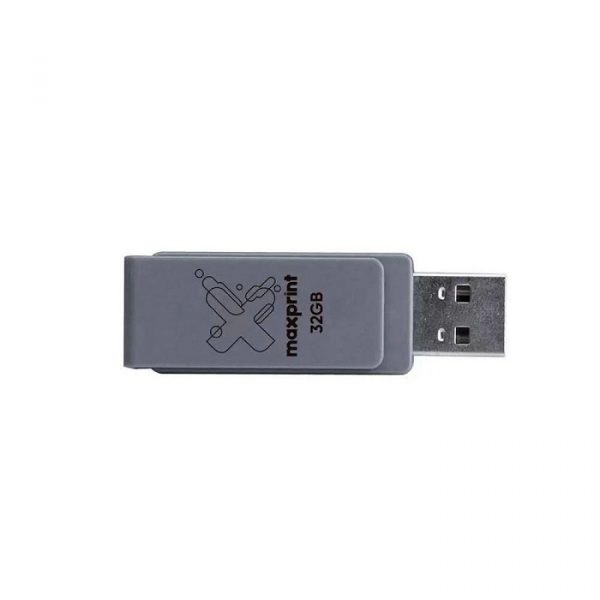Pen Drive 32GB USB 2.0 Twist Cinza Maxprint 50000009