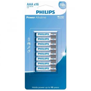 Pilha Alcalina Philips AAA 1,5V Com 16 Unidades LR03P16B/59
