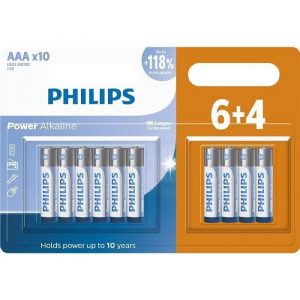 Pilha Alcalina Philips AAA1,5V Com 10 Unidades