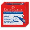 PINCEL ATOMICO PERMANETE FABER CASTELL AZUL CHANFRADO NMP/AZ CX12