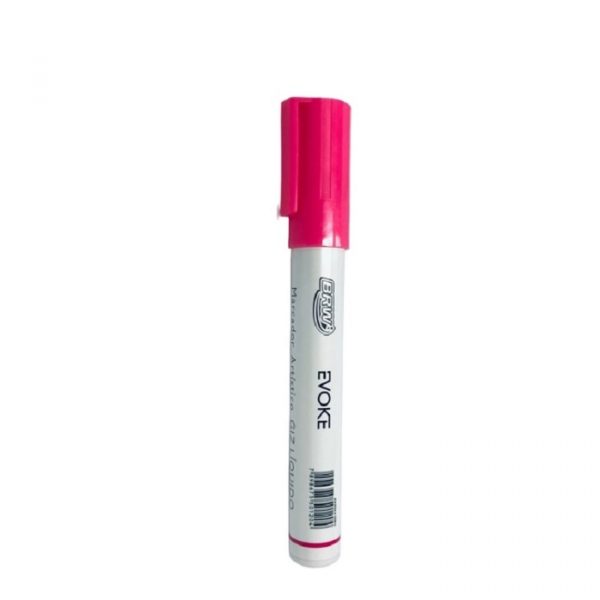 Pincel Giz líquido Brw Ponta de 6mm Rosa 4gr GZ0612