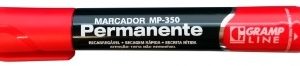 Pincel Marcador Permanente Recarregável MP-350 Vermelho - Gramp Line