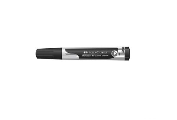 Pincel Marcador Quadro Branco Faber Castell Preto C/12 Unidades MQB/PR