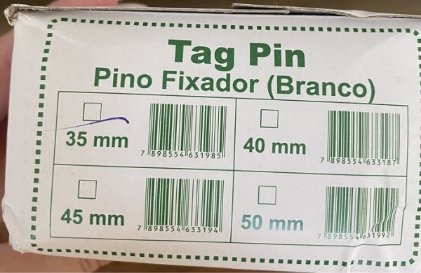 Pino Fixador de Etiquetas STD Pin 35mm Com 5000 Unidades