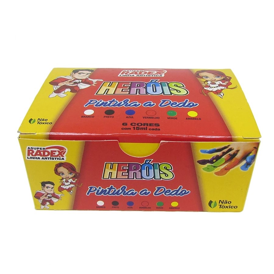 PINTURA A DEDO RADEX 6 CORES 15ML 2575