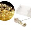 Pisca de Natal Micro Led 50 Lâmpadas Branco Quente Fio Transparente 05 Metros - Master Christimas