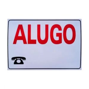 Placa Alugo 20x30 Em Pvc