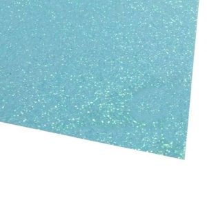 Placa de EVA 40cm x 60cm Glitter Azul Agua Make+ 9612 C/ 05 Folhas