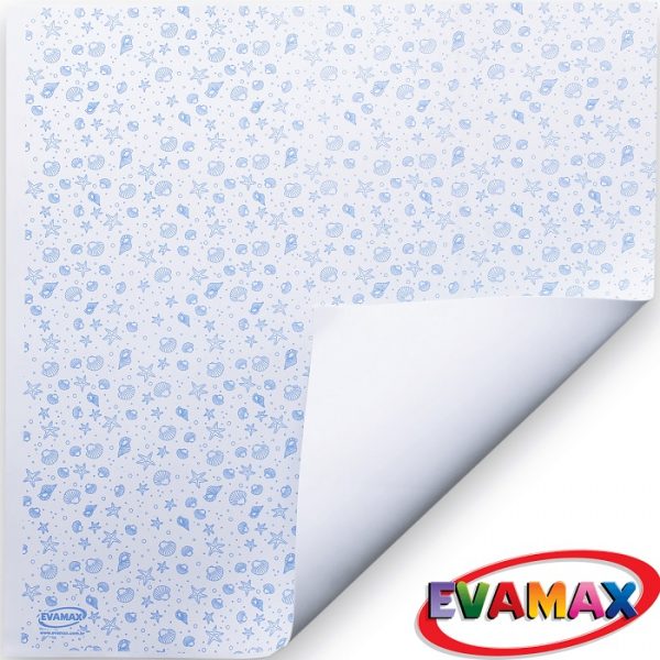 Placa De EVA Evamax Estampado 40cm x 47cm Conchas C/5 Folhas EVP04219