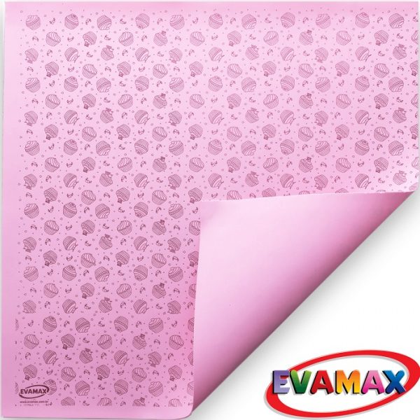 Placa De EVA Evamax Estampado 40cm x 47cm Cup Cake C/5 Folhas EVP04224