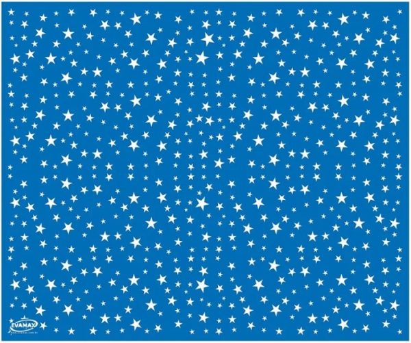 Placa De EVA Evamax Estampado 40cm x 47cm Estrela Azul/Branco EVP04207