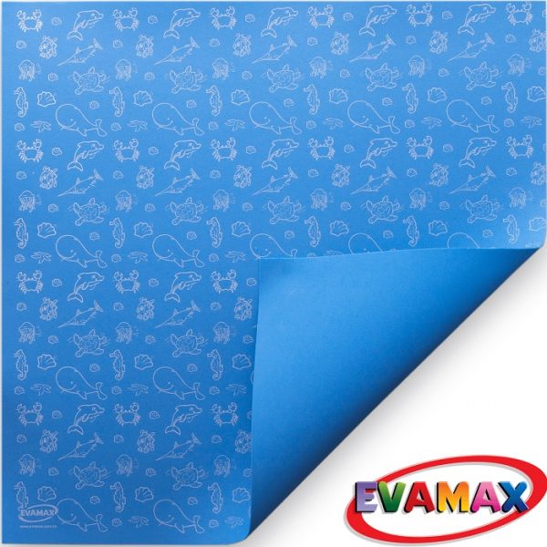 Placa De EVA Evamax Estampado 40cm x 47cm Fundo Do Mar C/5 Folhas EVP04220