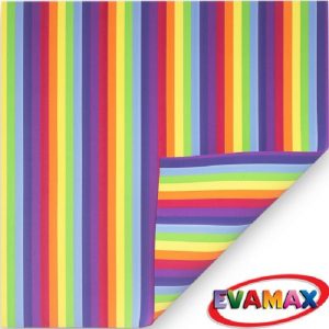 Placa De EVA Evamax Estampado 40cm x 48cm Arco Iris C/5 Folhas EVP04162