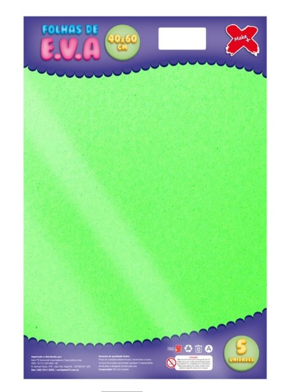 Placa De Eva Liso Make Mais 40x60cm Verde Neon Papelaria Criativa 8175