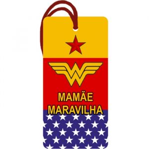 Placa Decorativa MDF Litoarte Tag Mamãe Maravilha - DHT2118