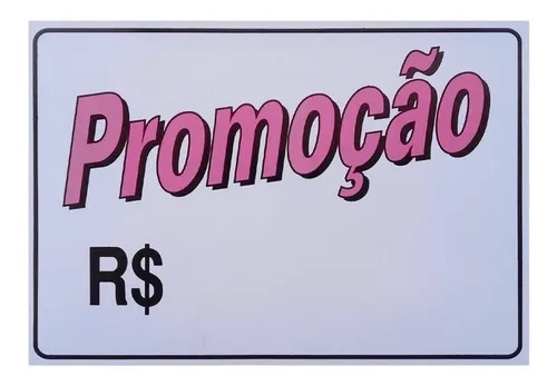 Placa Promoção 20×30 Em Pvc - Papelaria Criativa