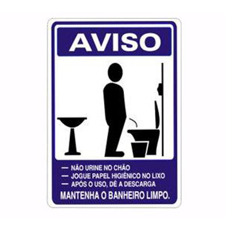 Placa de Sinalização Aviso Não Jogue Lixo no Chão 15 x 20