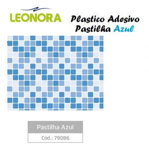 Plastico Adesivo Leotack Pastilha Azul 10Metros 79086
