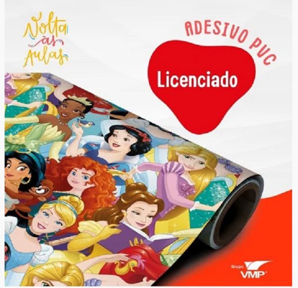 Plastico Adesivo Vmp Disney Princesas 1mt 22352971
