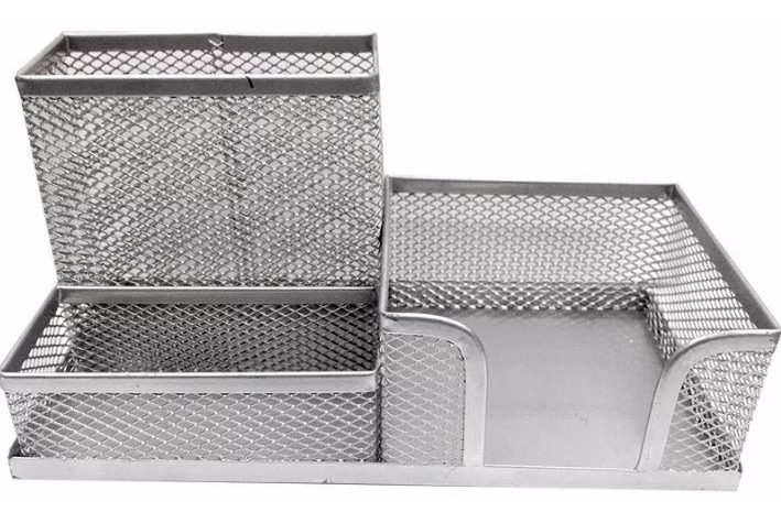 PORTA LAPIS CLIPS LEMBRETE KAZ ARAMADO PRETO/CINZA KZ08250