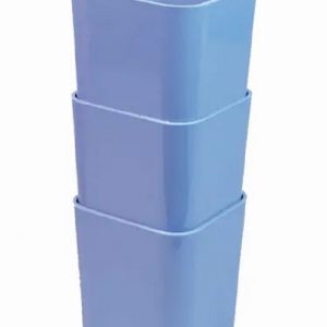 Porta Objetos Dello Azul Pastel Kit C/3 Unidades 6413BP0008
