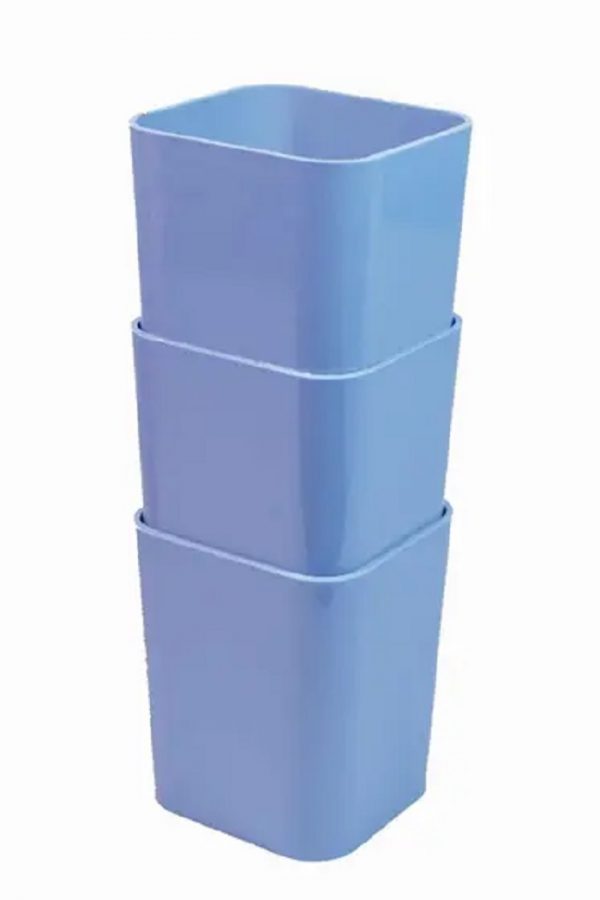 Porta Objetos Dello Azul Pastel Kit C/3 Unidades 6413BP0008