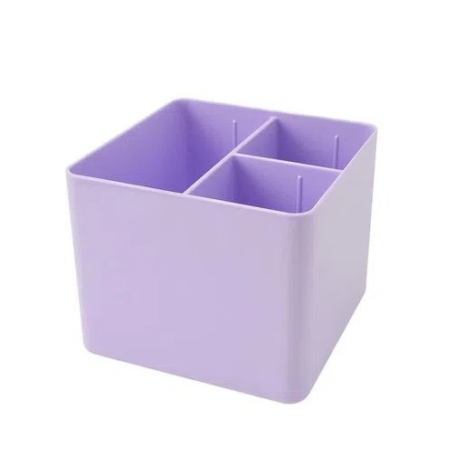 Porta Objetos E Canetas Dello Lilás Pastel 3 Divisões 3020LP0006